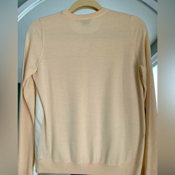 Theory leather + wool two tone sweater - Picture 2 of 5